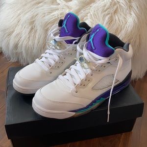 Air Jordan 5 retro (GS) 6Y white grapes